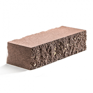 Кирпич бетонный полнотелый 2-сторонний колотый Коричневый