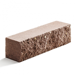 Кирпич бетонный полнотелый колотый половинка Коричневый