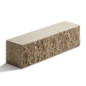 Кирпич бетонный полнотелый колотый половинка Пепельный