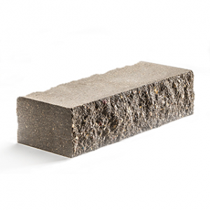 Кирпич бетонный полнотелый 2-сторонний колотый Пепельный