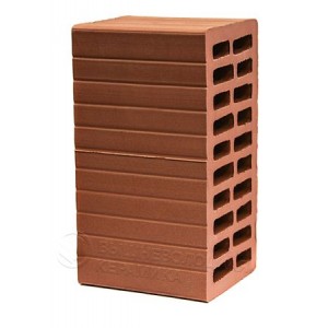 Кирпич рядовой керамический красный рифленый 2,1NF