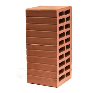 Кирпич рядовой керамический красный рифленый 1,4NF